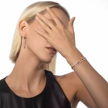 [Leaves]MOVE KINETIC DIAMOND PENDANT EARRINGS