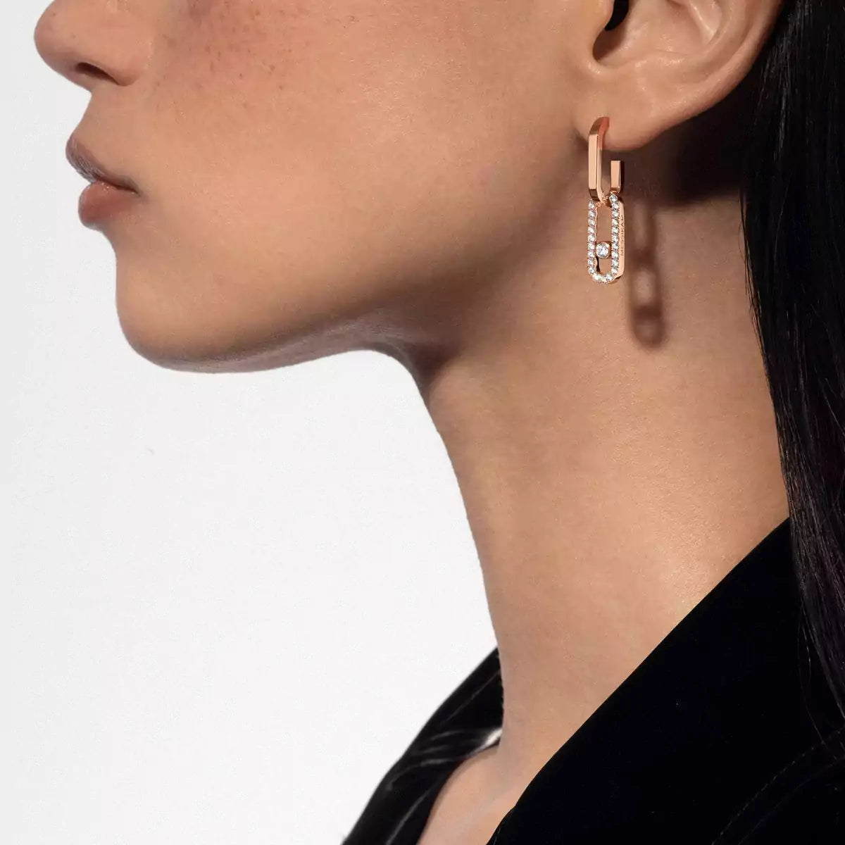 [Leaves]MOVE LINK KINETIC DIAMOND EARRINGS