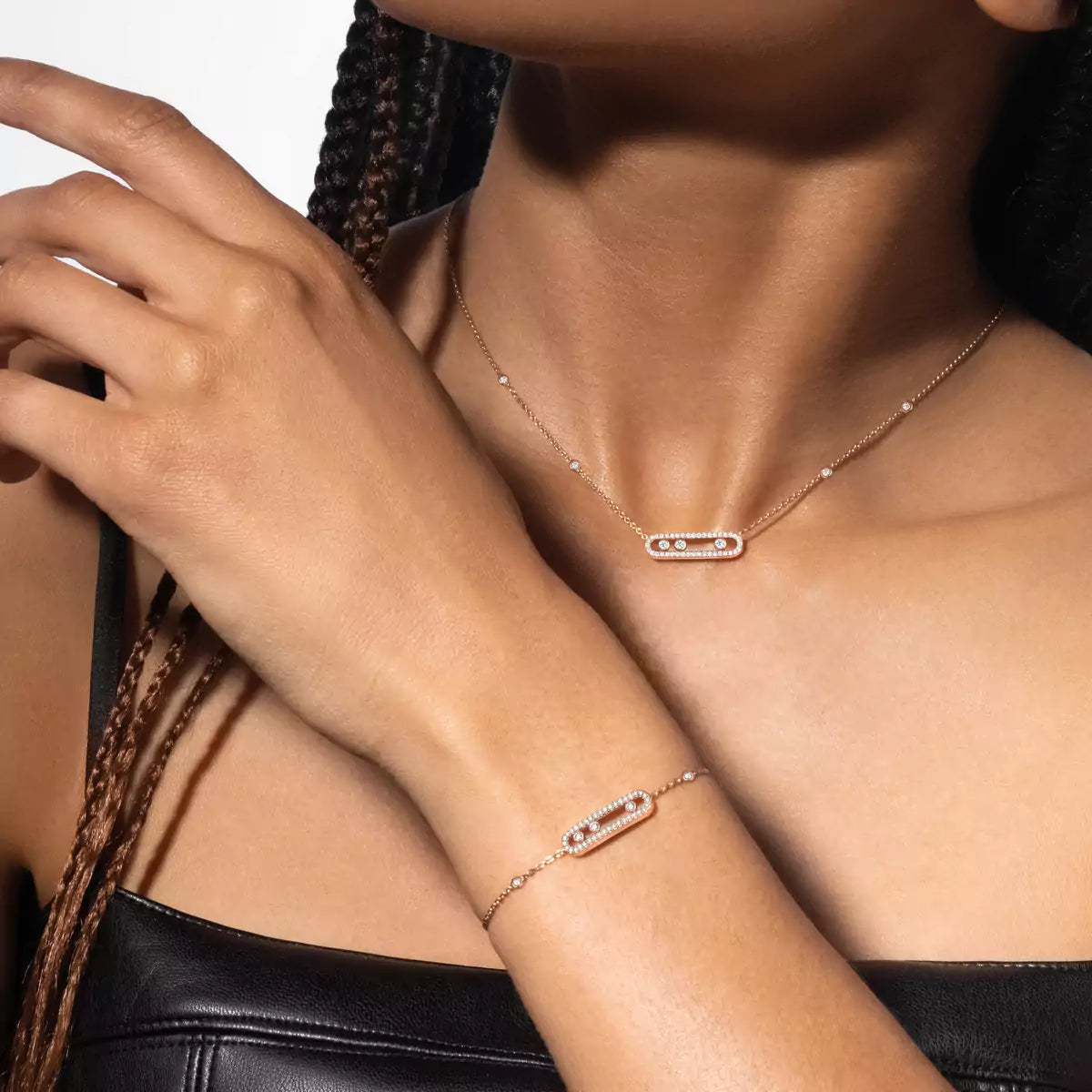 [Leaves]PAVÉ BABY MOVE DIAMOND BRACELET