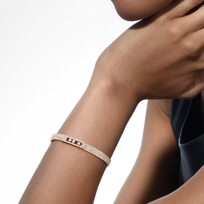 [Leaves]MOVE NOA FULL-PAVÉ DIAMOND BANGLE BRACELET