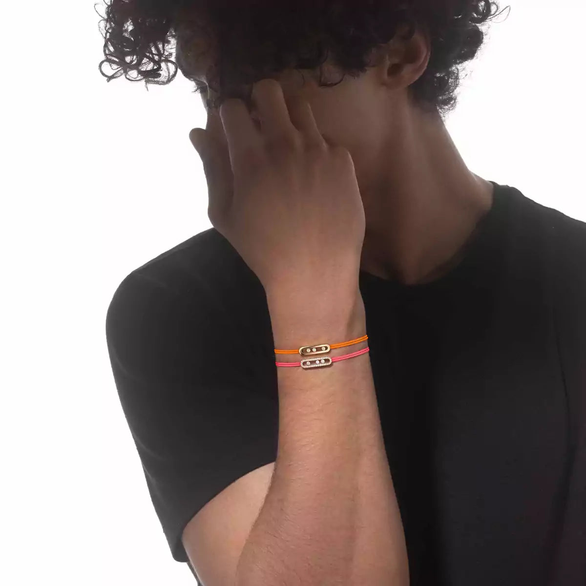 [Leaves]CARE(S) PAVÉ CORD BRACELET