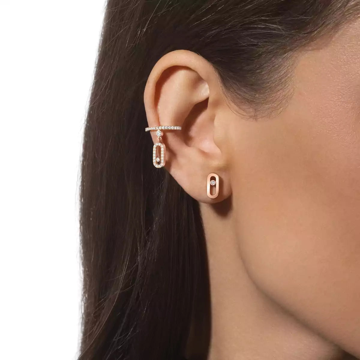 [Leaves]MOVE UNO DIAMOND STUD EARRINGS