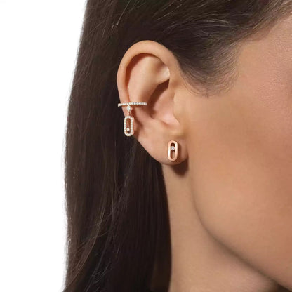 [Leaves]MOVE UNO DIAMOND STUD EARRINGS