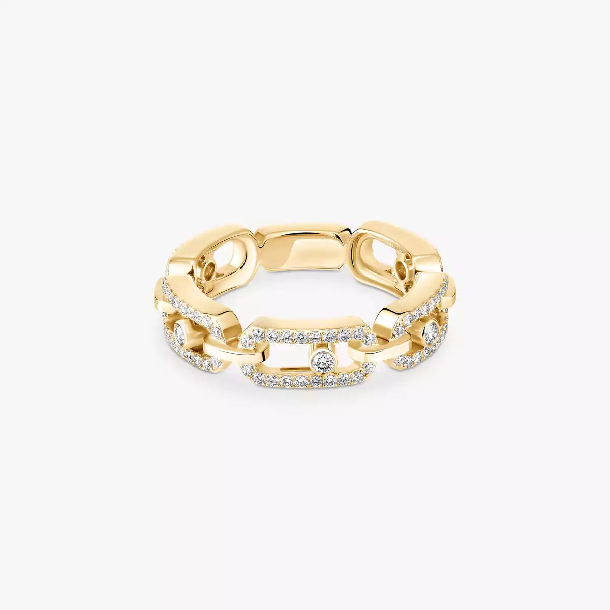 [Leaves]MOVE LINK PAVÉ DIAMOND RING