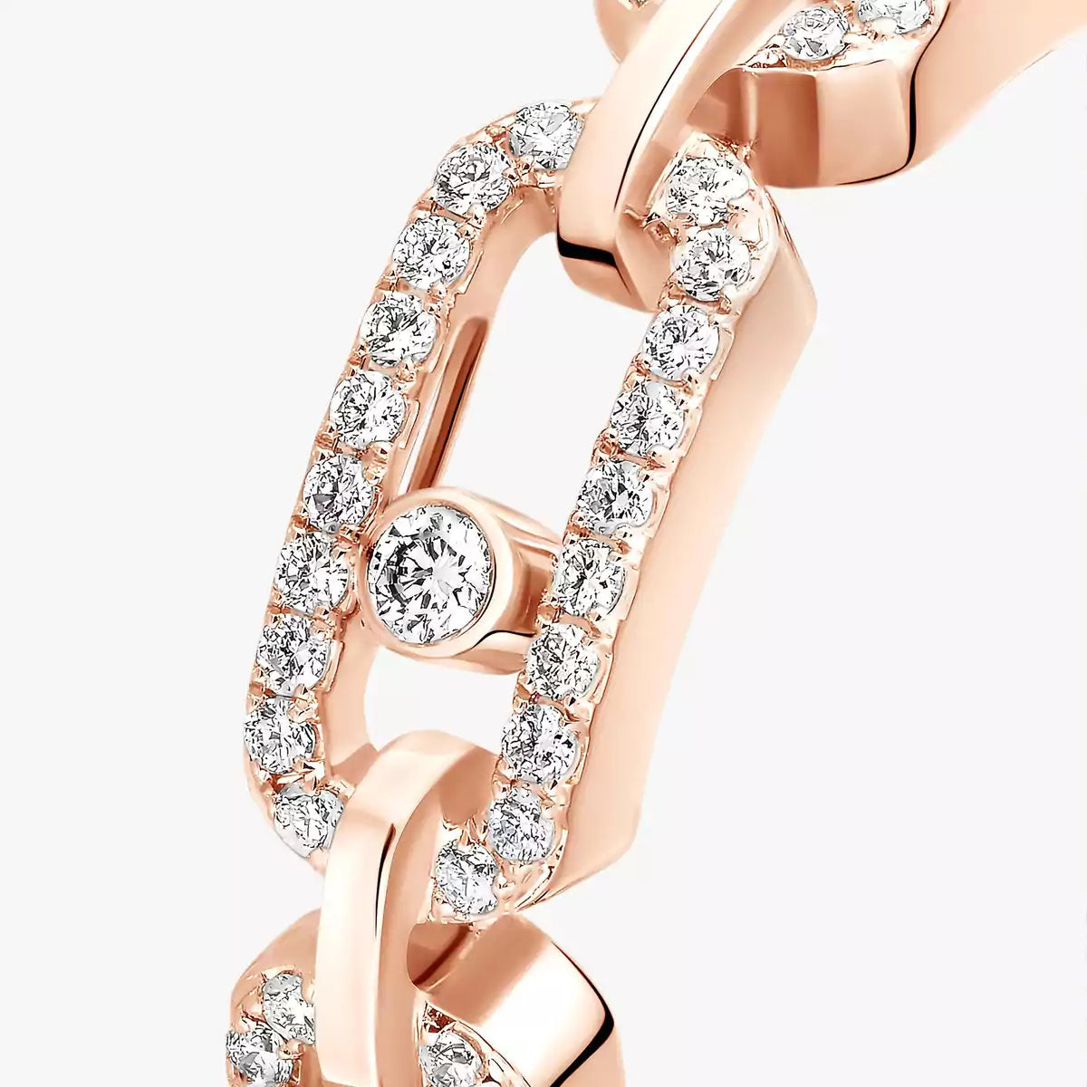 [Leaves]MOVE LINK PAVÉ DIAMOND RING
