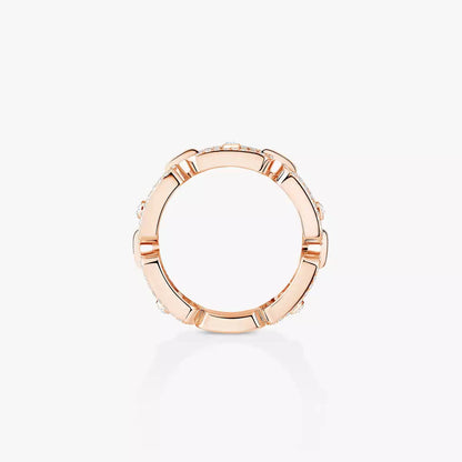 [Leaves]MOVE LINK PAVÉ DIAMOND RING