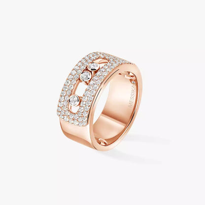 [Leaves]MOVE NOA PAVÉ DIAMOND INTERLOCKING RING