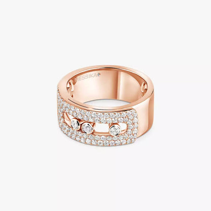 [Leaves]MOVE NOA PAVÉ DIAMOND INTERLOCKING RING