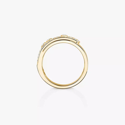 [Leaves]MOVE NOA PAVÉ DIAMOND INTERLOCKING RING