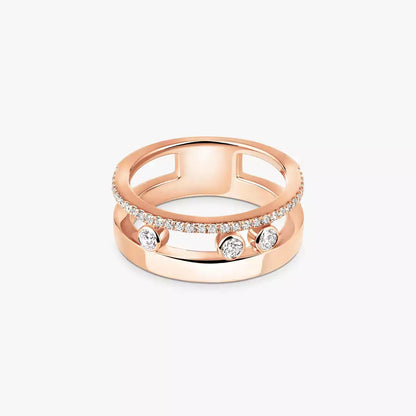 [Leaves]MOVE NOA PAVÉ DIAMOND INTERLOCKING RING