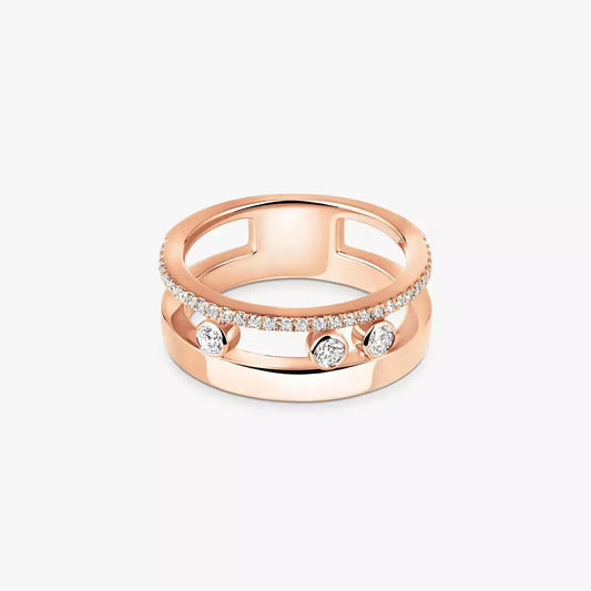[Leaves]MOVE NOA PAVÉ DIAMOND INTERLOCKING RING