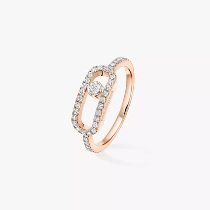 [Leaves]MOVE UNO FULL PAVÉ DIAMOND RING