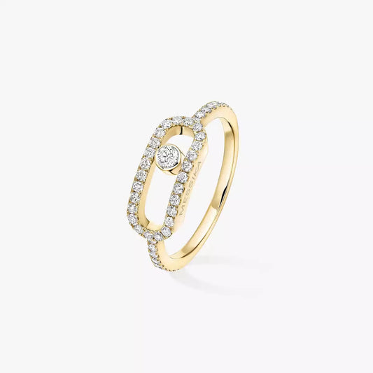 [Leaves]MOVE UNO FULL PAVÉ DIAMOND RING
