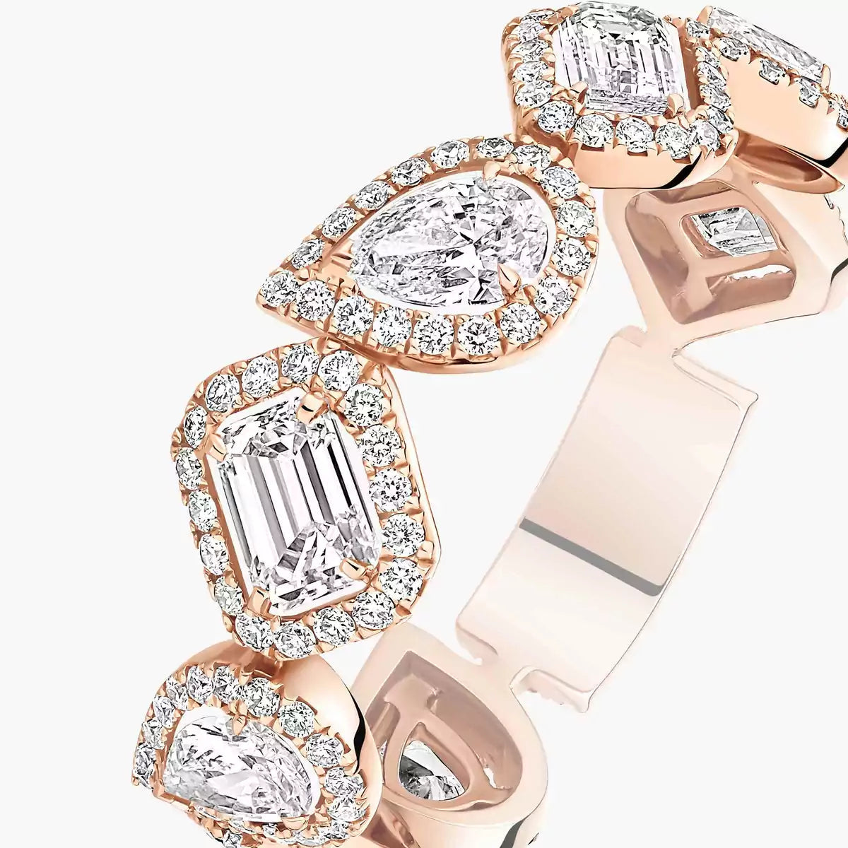 [Leaves]Diamond Wedding Ring My Twin