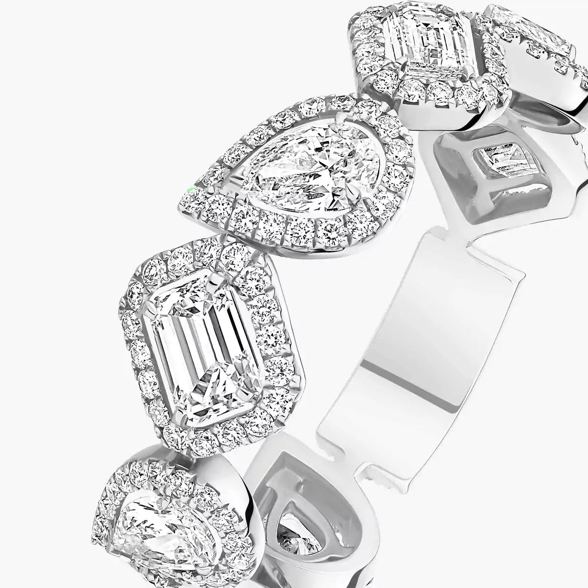 [Leaves]Diamond Wedding Ring My Twin