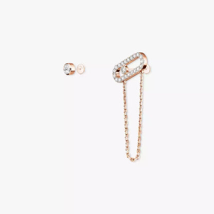 [Leaves]MOVE UNO ALL DIAMOND STUD EARRINGS