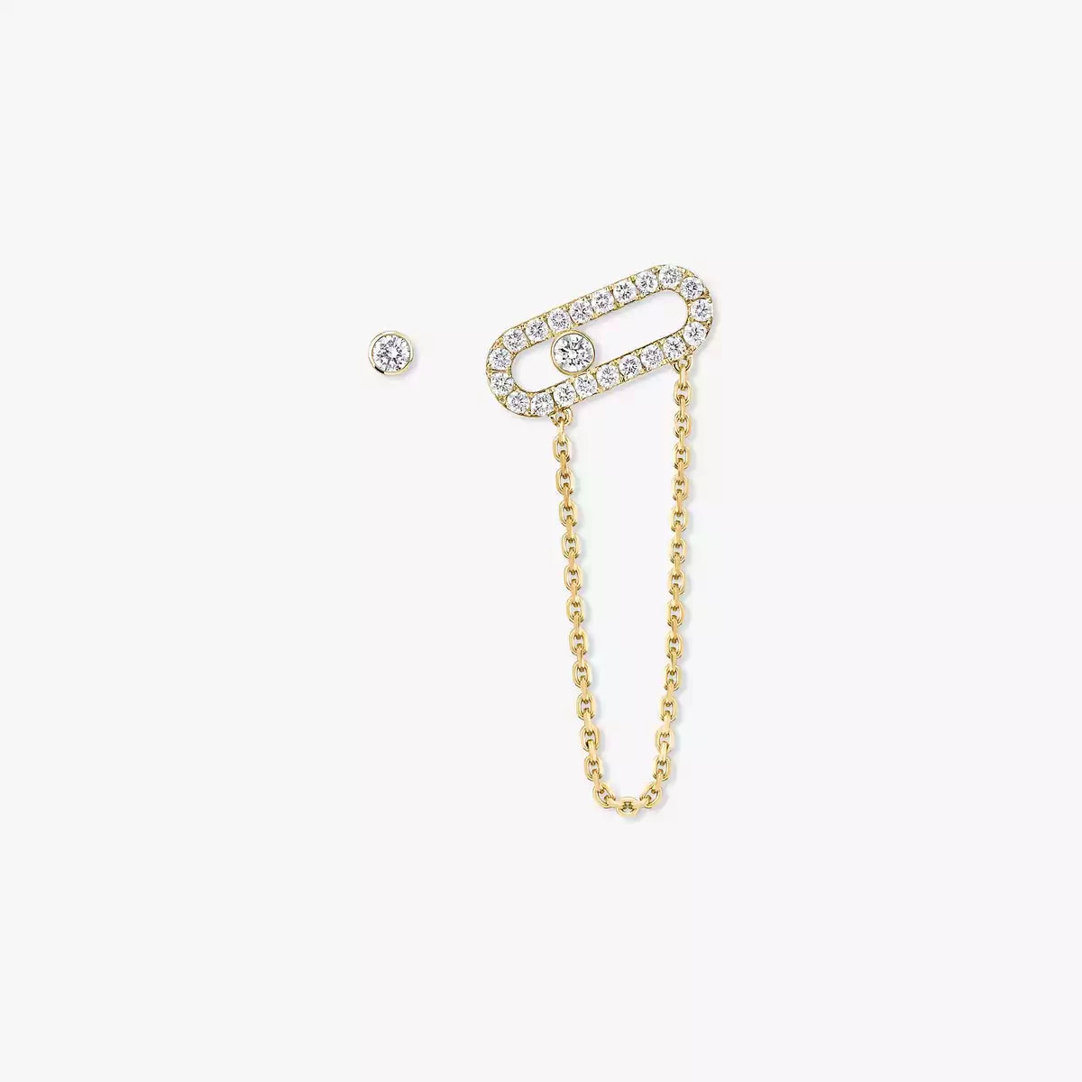 [Leaves]MOVE UNO ALL DIAMOND STUD EARRINGS