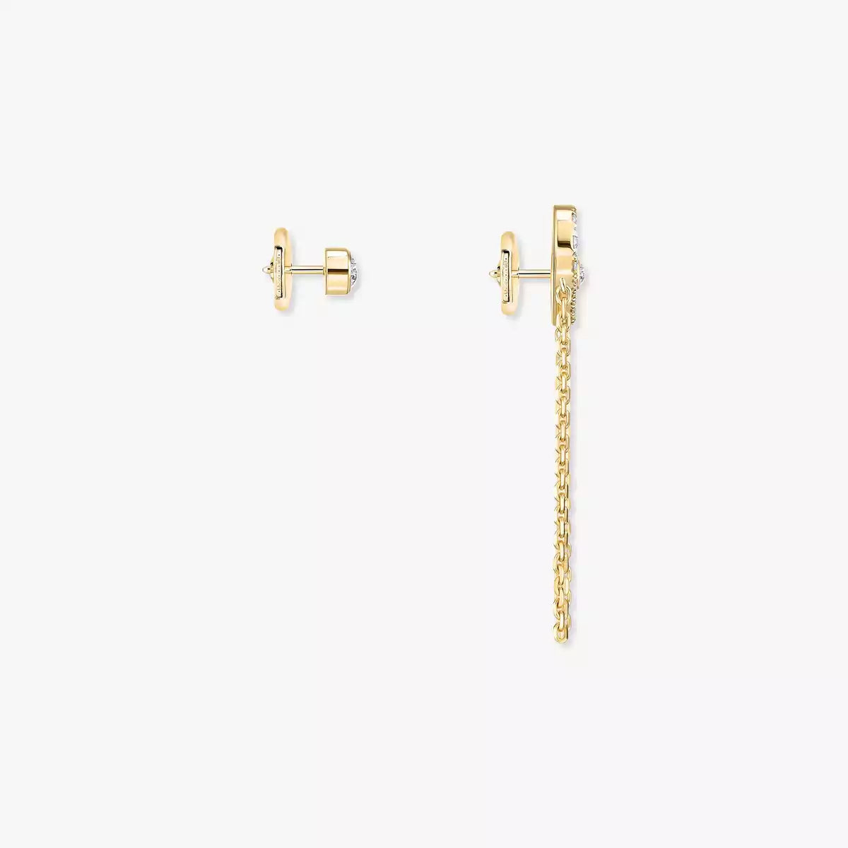 [Leaves]MOVE UNO ALL DIAMOND STUD EARRINGS