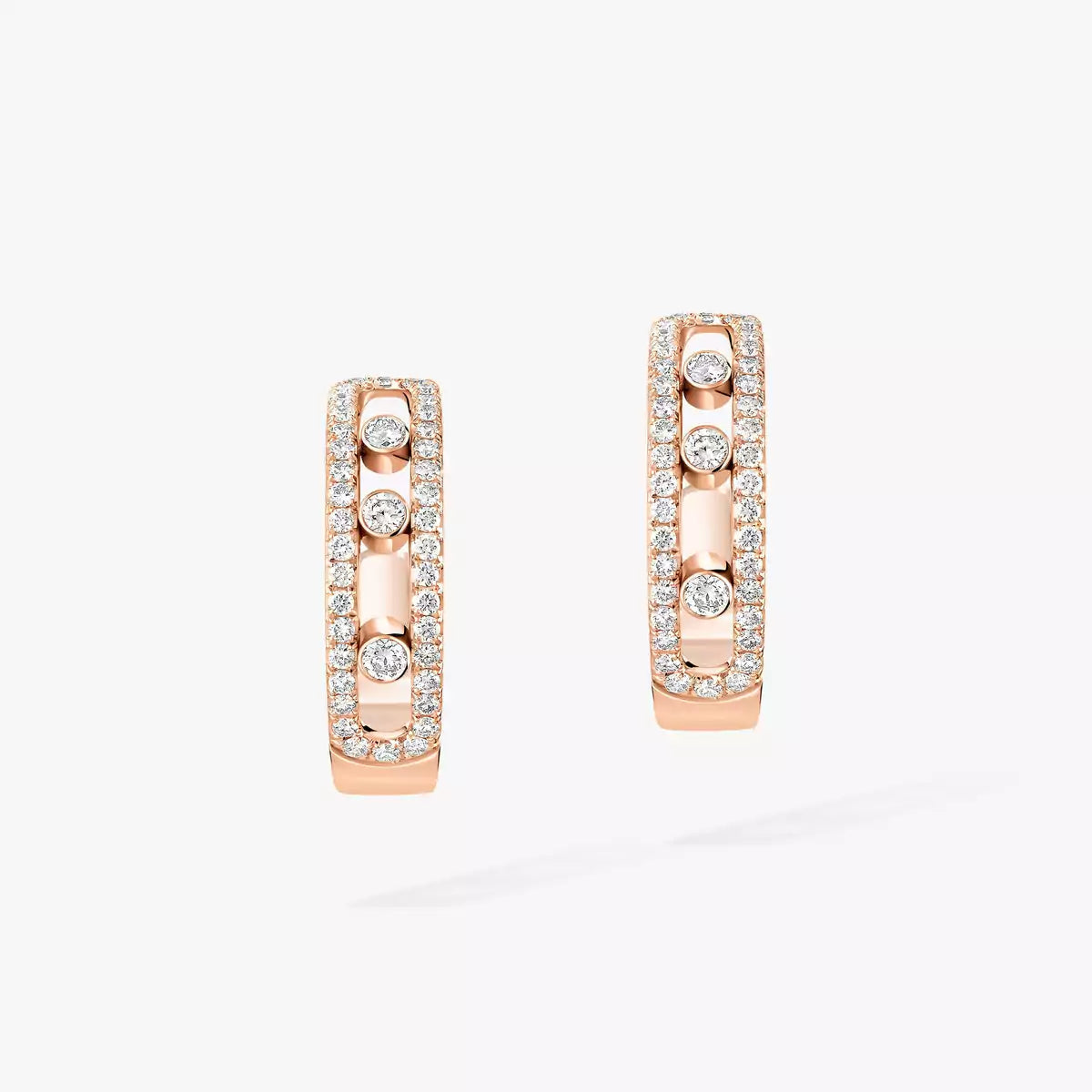 [Leaves]MOVE PAVÉ DIAMOND HOOP EARRINGS
