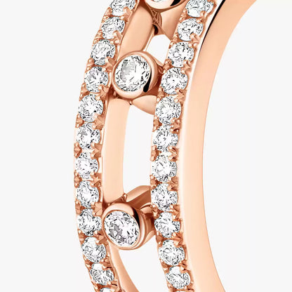 [Leaves]MOVE PAVÉ DIAMOND HOOP EARRINGS