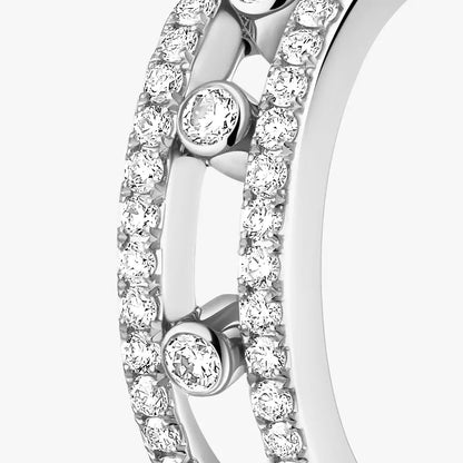 [Leaves]MOVE PAVÉ DIAMOND HOOP EARRINGS