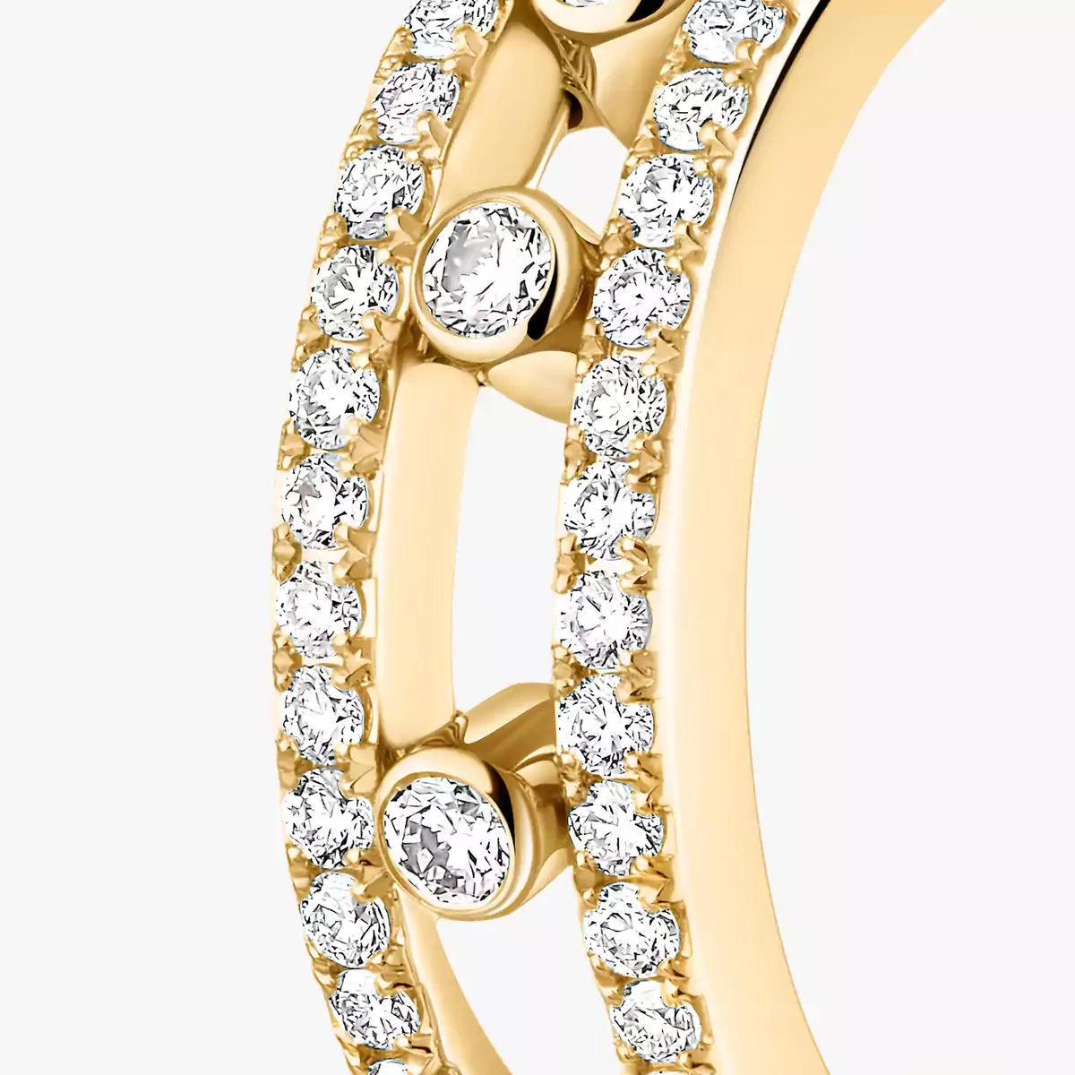 [Leaves]MOVE PAVÉ DIAMOND HOOP EARRINGS