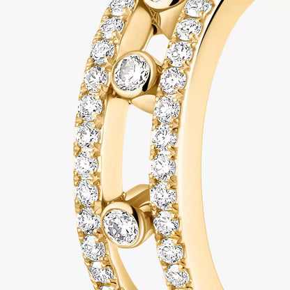 [Leaves]MOVE PAVÉ DIAMOND HOOP EARRINGS