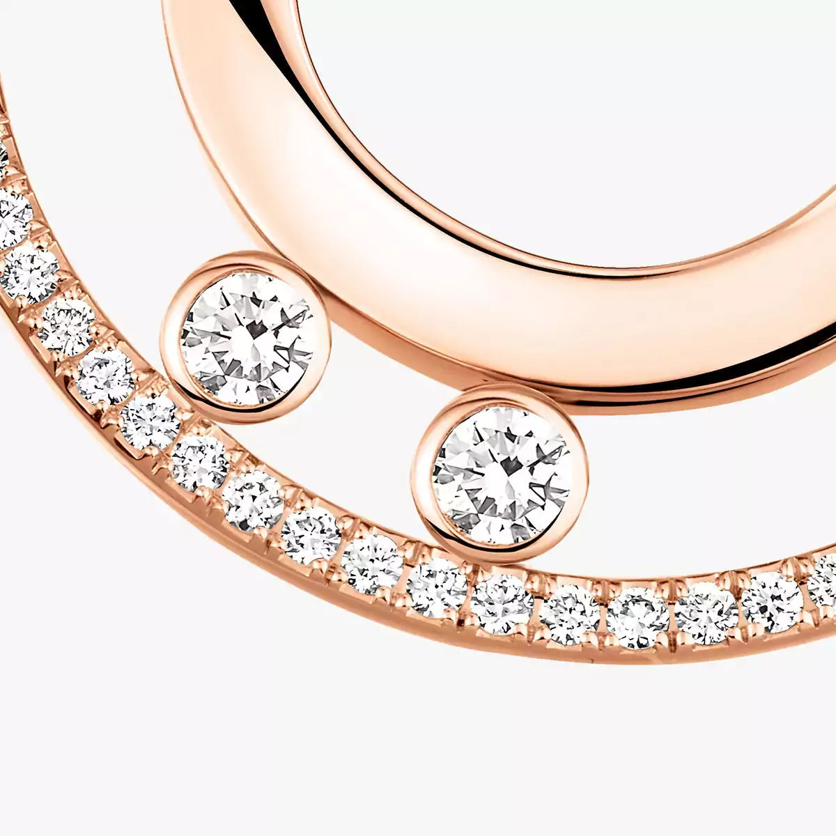 [Leaves]MOVE ROMANE SMALL DIAMOND HOOP EARRINGS