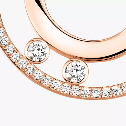[Leaves]MOVE ROMANE SMALL DIAMOND HOOP EARRINGS