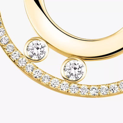 [Leaves]MOVE ROMANE SMALL DIAMOND HOOP EARRINGS
