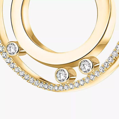 [Leaves]MOVE ROMANE SMALL DIAMOND HOOP EARRINGS