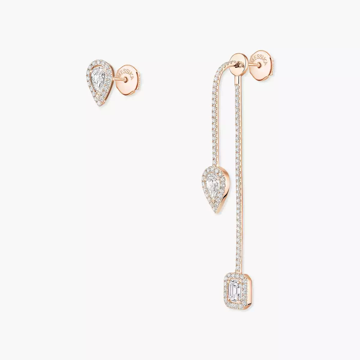 [Leaves]MY TWIN DIAMOND DROP EARRINGS