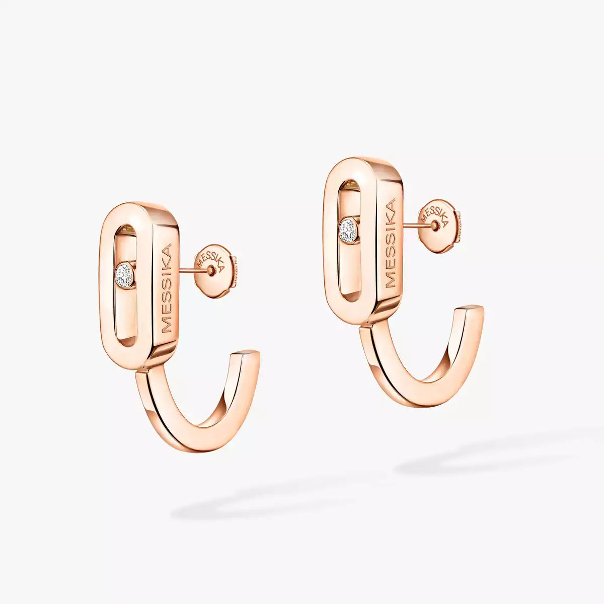 [Leaves]MOVE CLASSIQUE MINI DIAMOND HOOP EARRINGS
