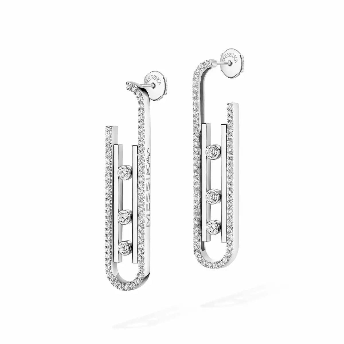 [Leaves]MOVE KINETIC DIAMOND PENDANT EARRINGS