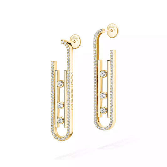 [Leaves]MOVE KINETIC DIAMOND PENDANT EARRINGS