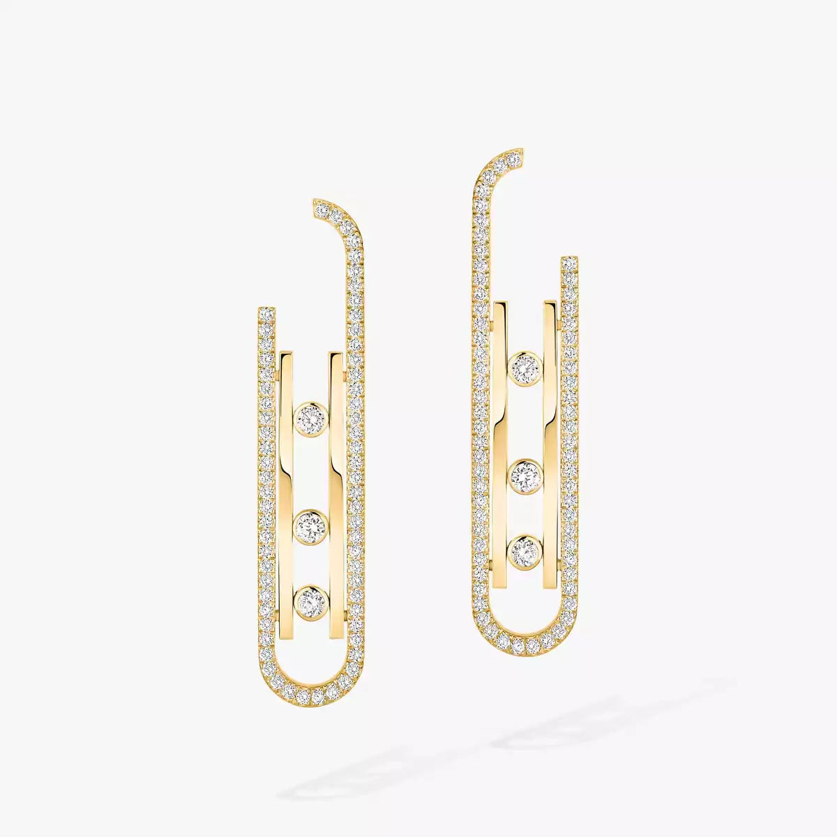 [Leaves]MOVE KINETIC DIAMOND PENDANT EARRINGS