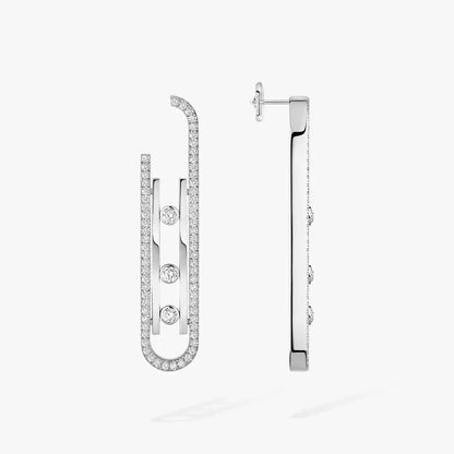 [Leaves]MOVE KINETIC DIAMOND PENDANT EARRINGS