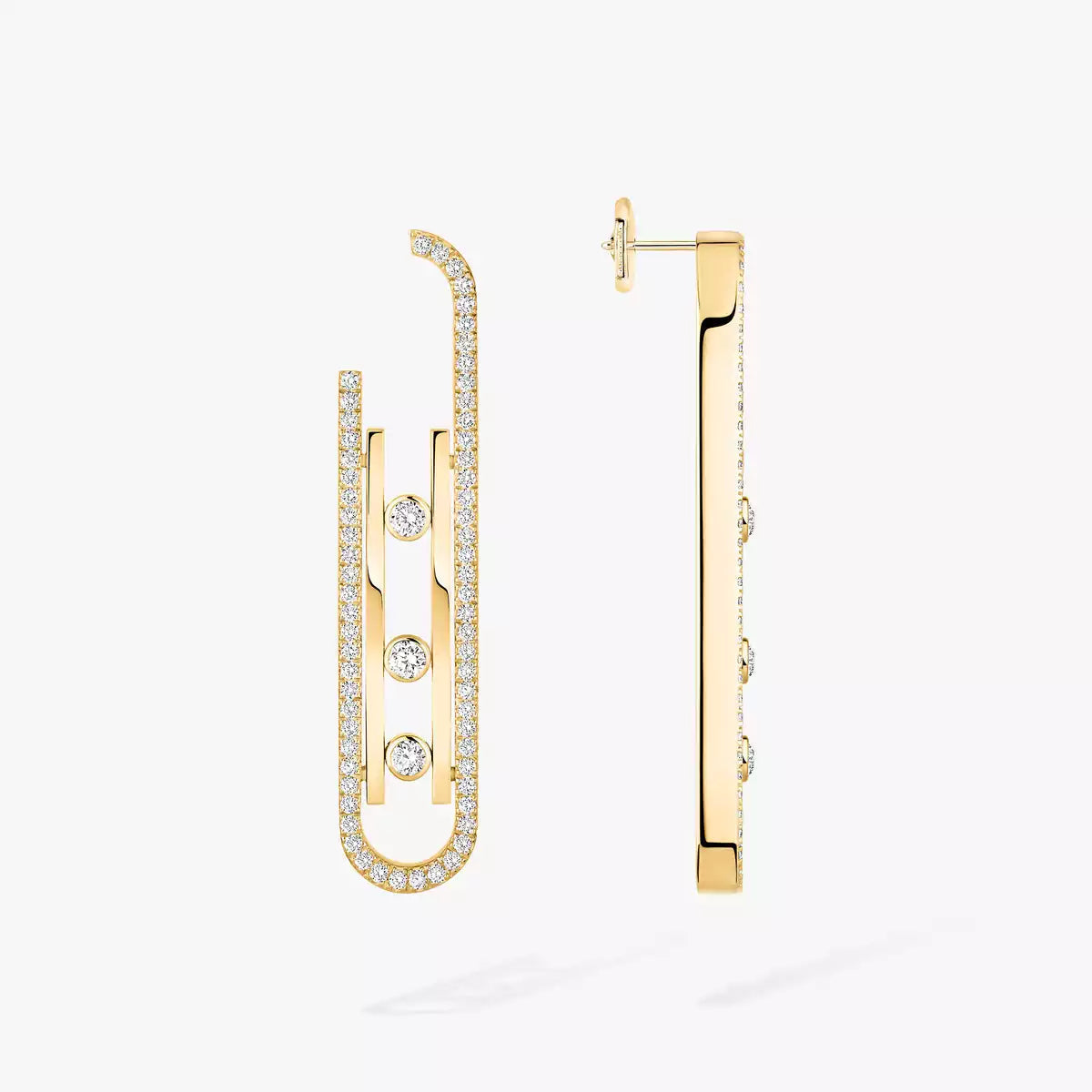 [Leaves]MOVE KINETIC DIAMOND PENDANT EARRINGS