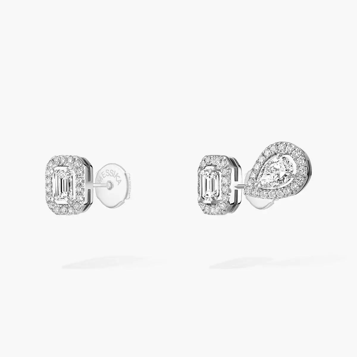 [Leaves]MY TWIN 1+2 DIAMOND EARRINGS