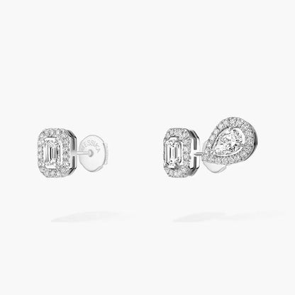[Leaves]MY TWIN 1+2 DIAMOND EARRINGS