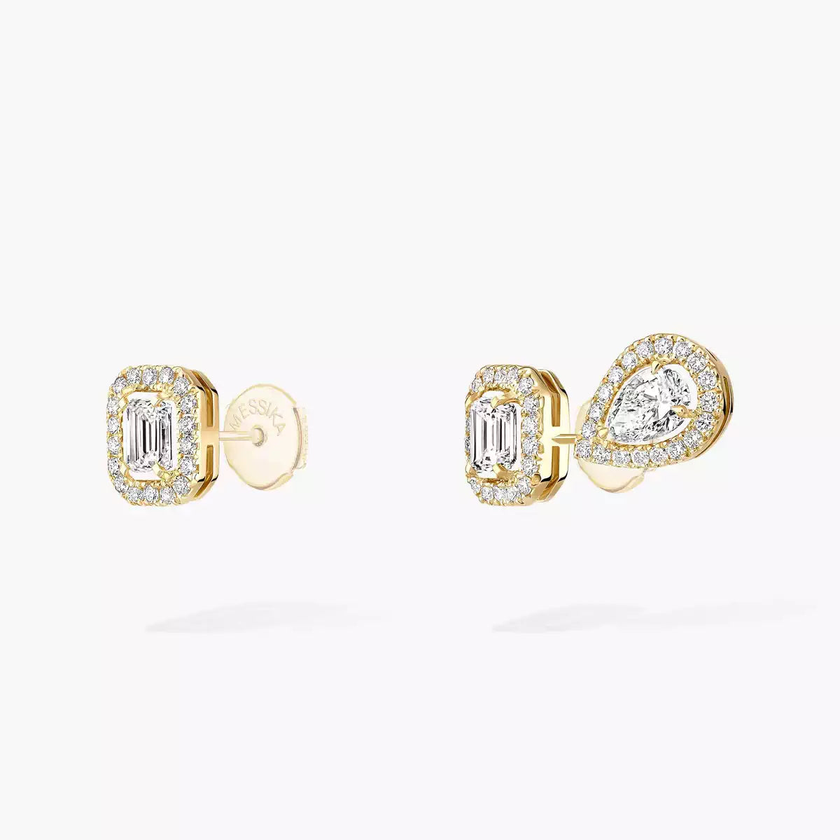 [Leaves]MY TWIN 1+2 DIAMOND EARRINGS
