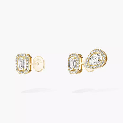 [Leaves]MY TWIN 1+2 DIAMOND EARRINGS