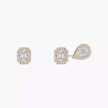 [Leaves]MY TWIN 1+2 DIAMOND EARRINGS