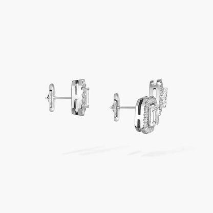 [Leaves]MY TWIN 1+2 DIAMOND EARRINGS