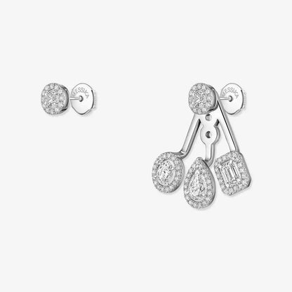 [Leaves]MY TWIN TRIO DIAMOND EARRINGS