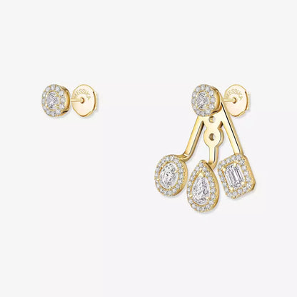 [Leaves]MY TWIN TRIO DIAMOND EARRINGS