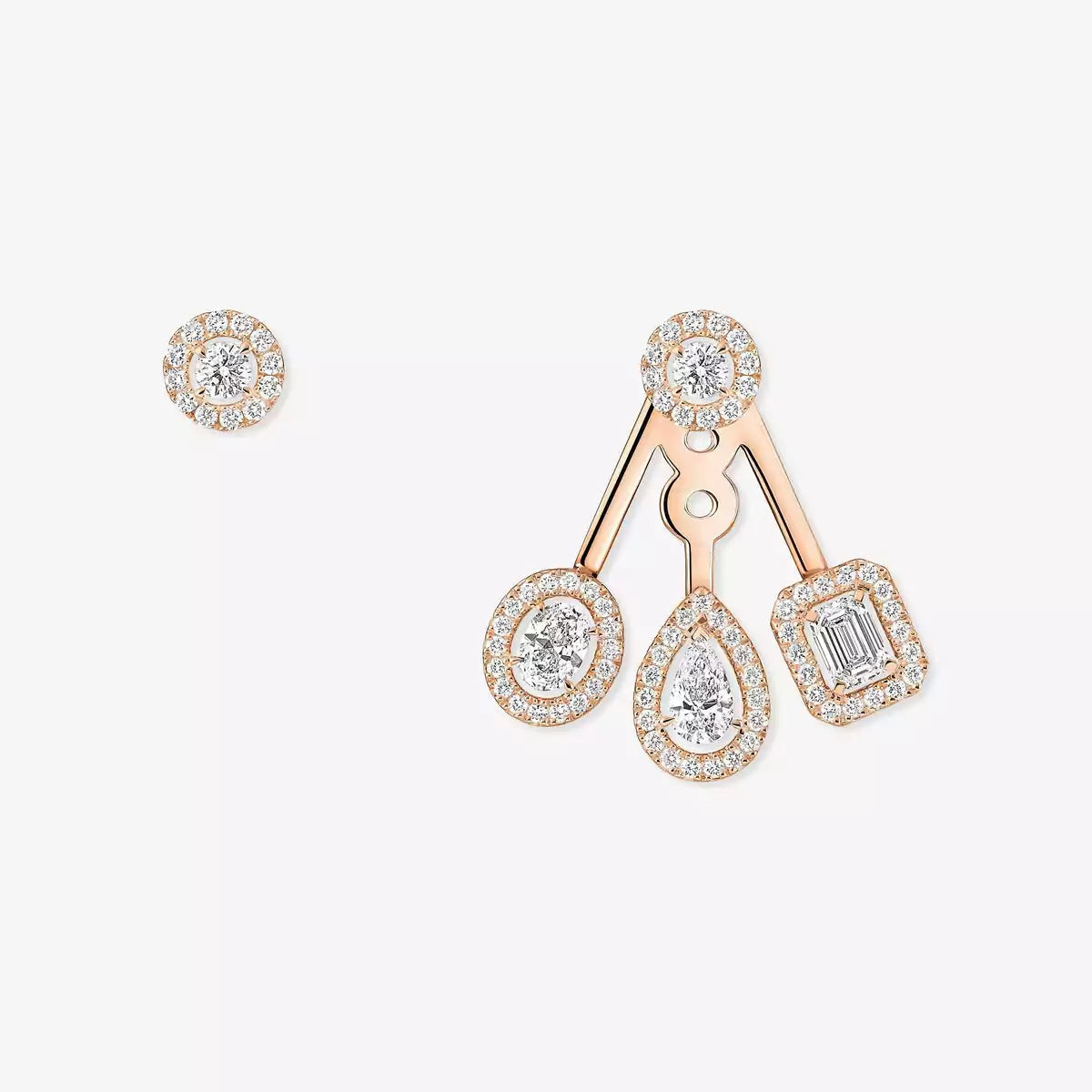 [Leaves]MY TWIN TRIO DIAMOND EARRINGS