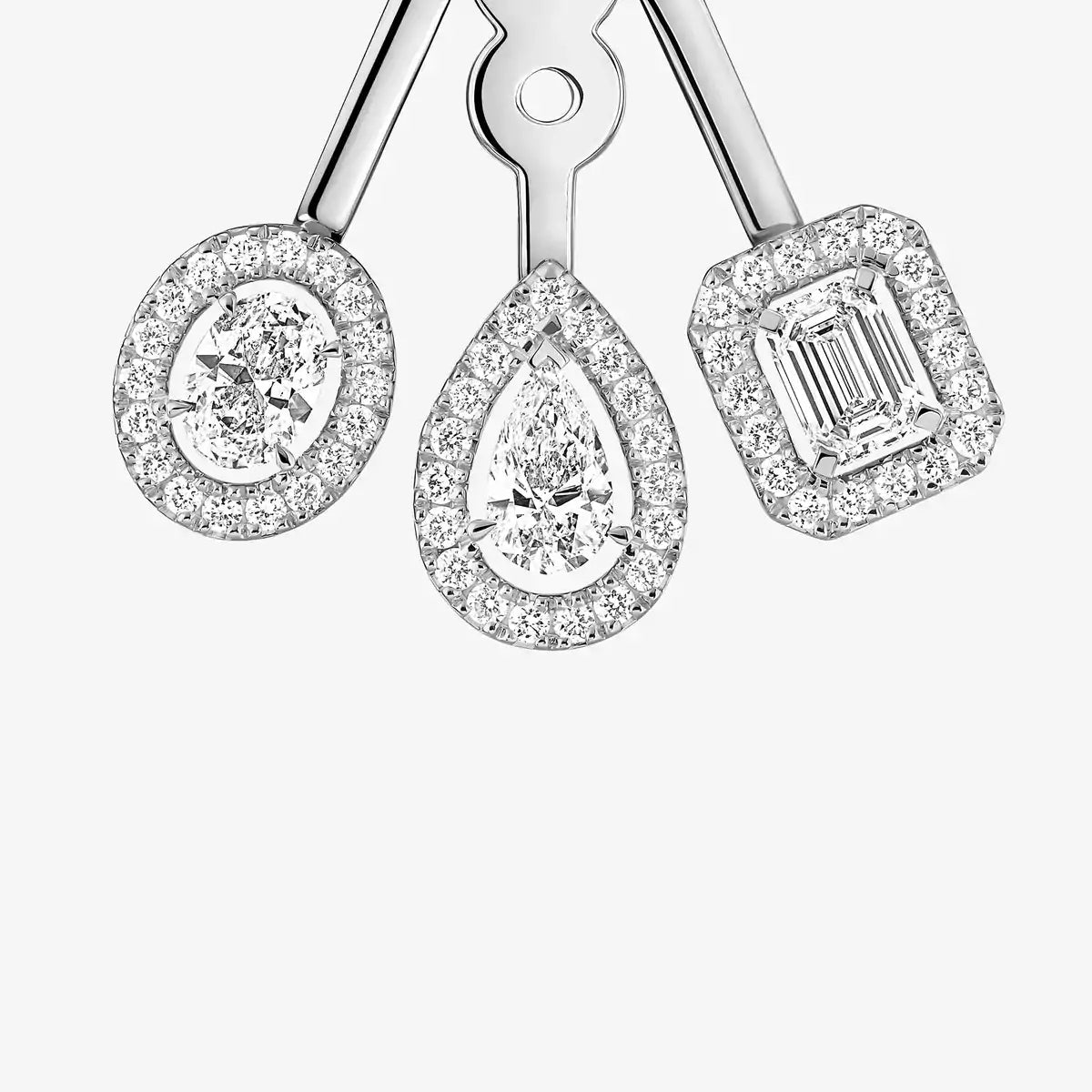 [Leaves]MY TWIN TRIO DIAMOND EARRINGS