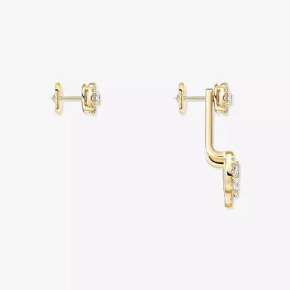 [Leaves]MY TWIN TRIO DIAMOND EARRINGS