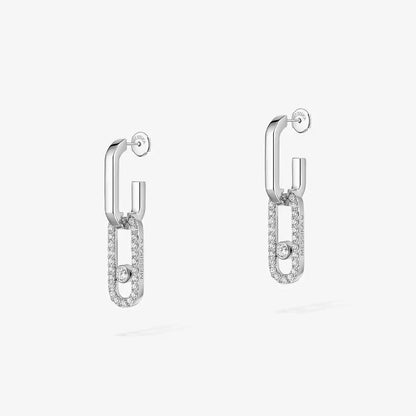 [Leaves]MOVE LINK KINETIC DIAMOND EARRINGS